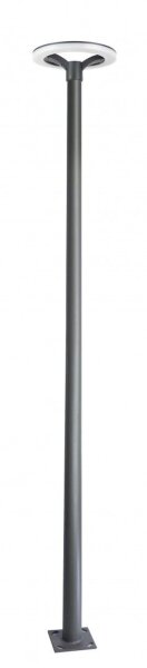 LED Mastleuchte Stahl Dunkelgrau 4000K IP65 H:250 cm