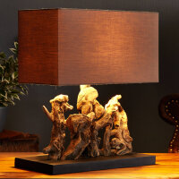 Lampe de table en bois flotté Lampe design Moderne...