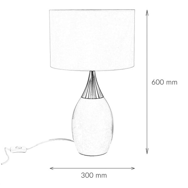Lampe de table Ø30cm Classique et élégante