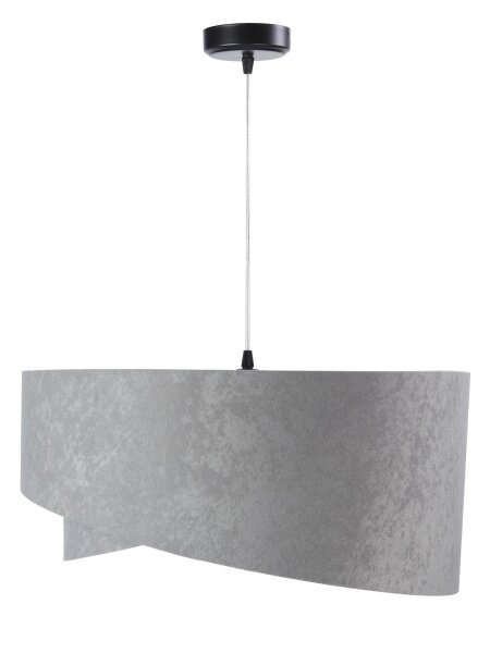 Lampe suspendue Table de salle à manger Gris Blanc Tissu Lampe