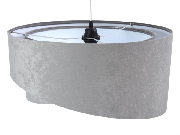 Lampe suspendue Table de salle à manger Gris Blanc Tissu Lampe