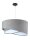 Lampe suspendue Table de salle à manger Gris Blanc Tissu Lampe