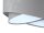 Lampe suspendue Table de salle à manger Gris Blanc Tissu Lampe