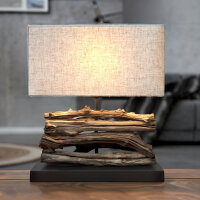 Lampe de table naturelle Moderne artistique 40cm bois...