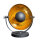 Lampe de table exceptionnelle Rétro ronde Noir Or