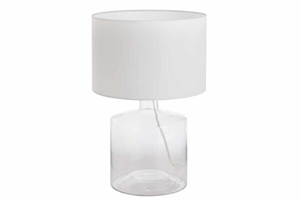 Elégante lampe de table AQUAMENTI Bleu Blanc Verre Tissu