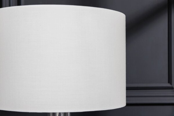 Elégante lampe de table AQUAMENTI Bleu Blanc Verre Tissu