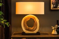 Lampe de table cosy KYRISSA bois massif 63cm pièce...