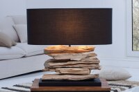Lampe de table RIVER bois flotté lin fait main...
