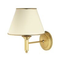 Applique murale laiton tissu abat-jour PENELO lampe E27