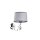 Applique &eacute;l&eacute;gante Gris Tissu AELUA Lampe E27
