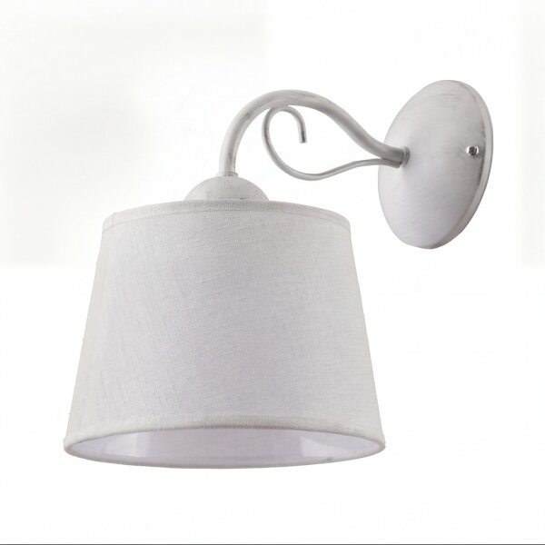 Applique murale blanche abat-jour LOCOLA Lampe de chambre à coucher