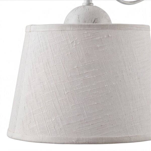 Applique murale blanche abat-jour LOCOLA Lampe de chambre à coucher