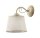 Applique murale tissu cr&egrave;me LOCOLA lit couloir luminaire