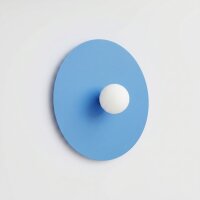 Wandleuchte Stahl Glas Azurblau G9 Ø50 cm dekorativ