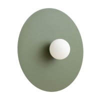 Wandleuchte Stahl Glas Olivgrün Weiß G9...