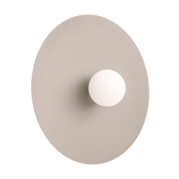 Wandleuchte Stahl Glas Taupe Weiß G9 Ø50 cm dekorativ