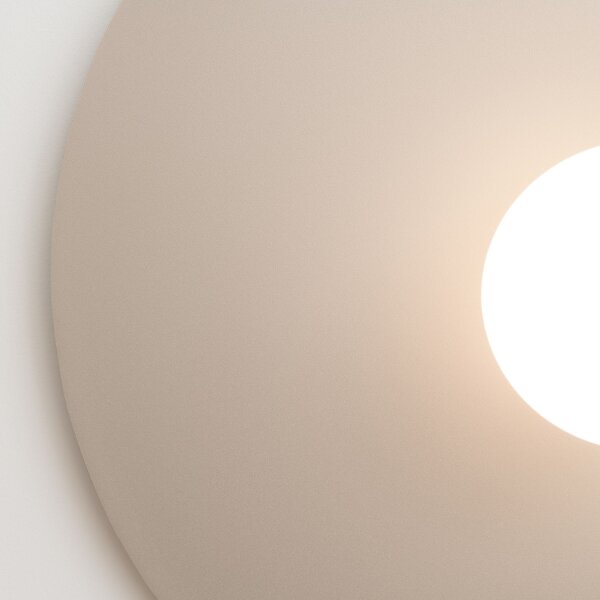 Wandleuchte Stahl Glas Taupe Weiß G9 Ø50 cm dekorativ