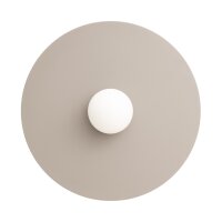 Wandleuchte Stahl Glas Taupe Weiß G9 Ø50 cm...
