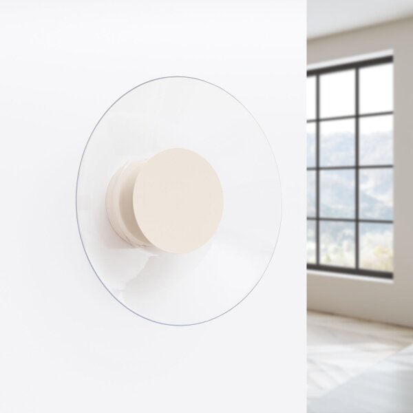 LED Wandleuchte Beige Transparent Stahl 3000K B:28 cm
