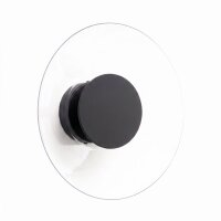 LED Wandleuchte Schwarz Transparent Stahl 4000K B:28 cm