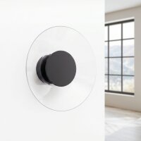 LED Wandleuchte Schwarz Transparent Stahl 4000K B:28 cm