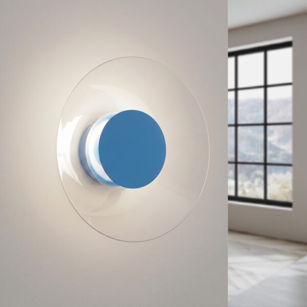 LED Wandleuchte Hellblau Transparent 4000K B:28 cm