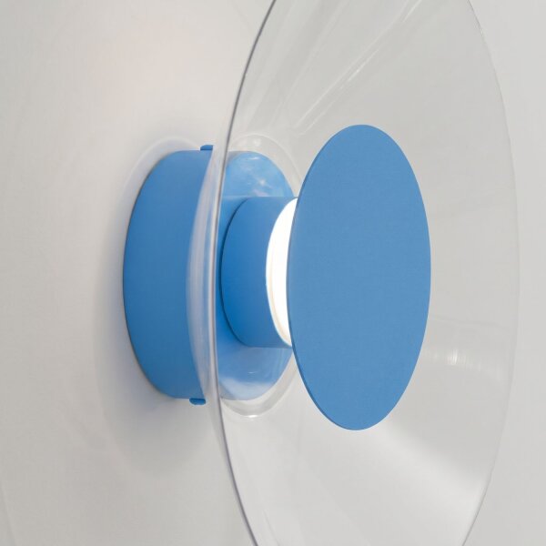 LED Wandleuchte Hellblau Transparent 4000K B:28 cm