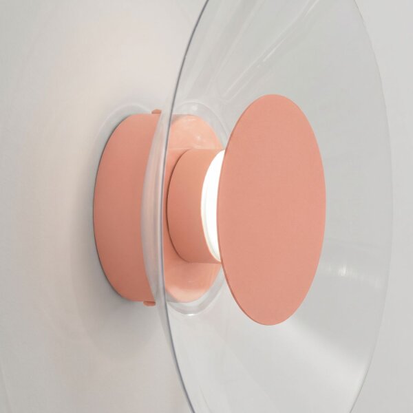 LED Wandleuchte Pfirsich Stahl Plexiglas 4000K B:28 cm