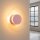 LED Wandleuchte Pink Stahl Plexiglas 3000K B:28 cm rund