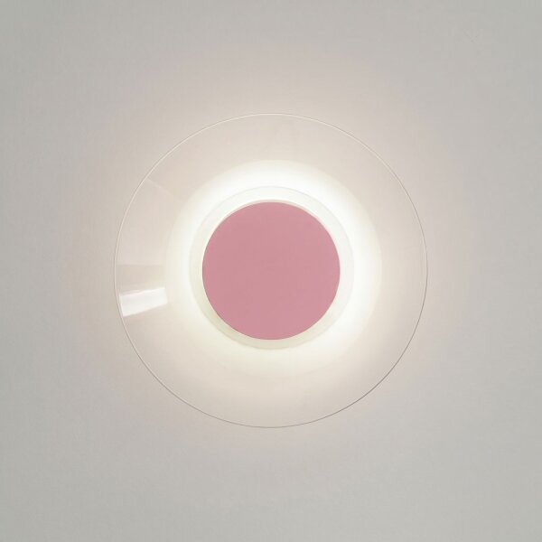 LED Wandleuchte Pink Transparent Stahl 4000K B:28 cm