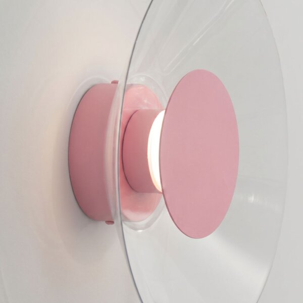 LED Wandleuchte Pink Transparent Stahl 4000K B:28 cm