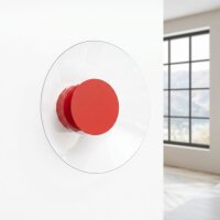LED Wandleuchte Rot Stahl Plexiglas 3000K B:28 cm rund