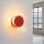 LED Wandleuchte Rot Stahl Plexiglas 3000K B:28 cm rund