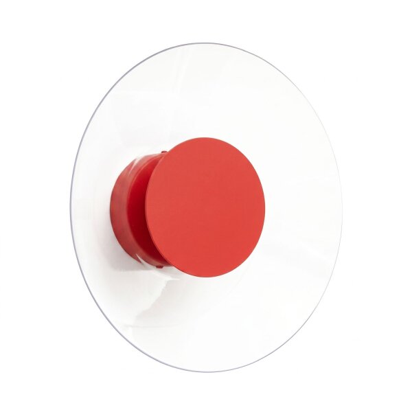 LED Wandleuchte Rot Stahl Plexiglas 4000K rund B:28 cm