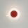 LED Wandleuchte Rot Stahl Plexiglas 4000K rund B:28 cm