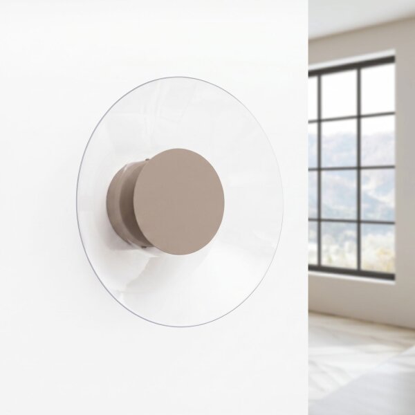 LED Wandleuchte Taupe Plexiglas Stahl 4000K B:28 cm
