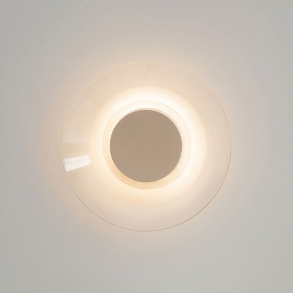 LED Wandleuchte Taupe Plexiglas Stahl 4000K B:28 cm