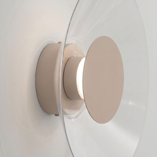 LED Wandleuchte Taupe Plexiglas Stahl 4000K B:28 cm