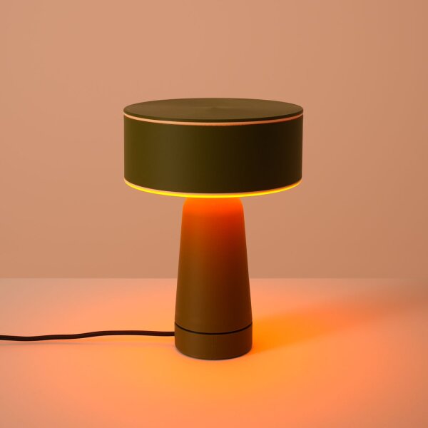 Tischlampe schwenkbar Olivgrün G9 H:28 cm Ø20 cm Modern