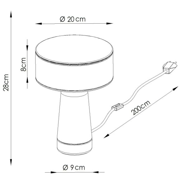 Tischlampe schwenkbar Olivgrün G9 H:28 cm Ø20 cm Modern