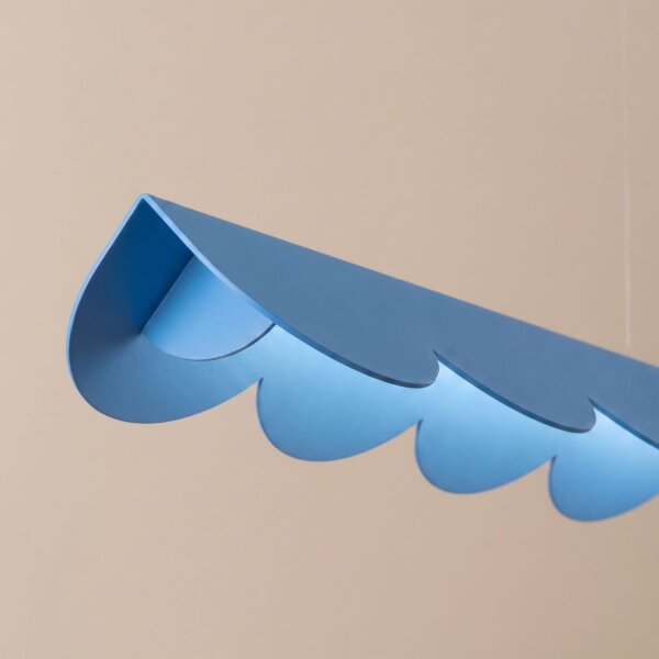 LED Pendelleuchte Azurblau Aluminium 3000K L:98,5 cm