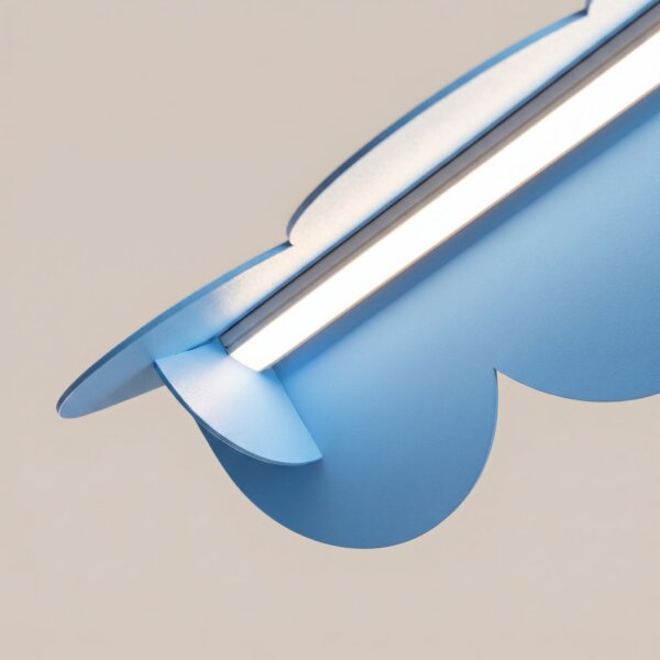 LED Pendelleuchte Azurblau Aluminium 3000K L:98,5 cm