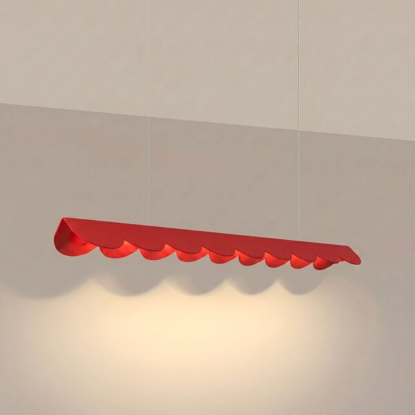 LED Pendelleuchte Alu Rot 3000K warmweiß L:98,5 cm