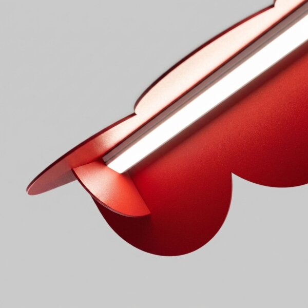 LED Pendelleuchte Rot Alu 4000K neutralweiß L:98,5 cm