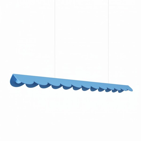 LED Pendelleuchte Azurblau Alu 4000K 16W L:131 cm lang