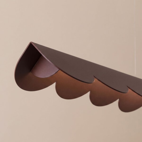 LED Pendelleuchte Alu Braun 3000K 16W L:131 cm lang