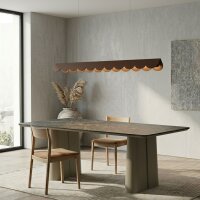 LED Pendelleuchte Alu Braun 3000K 16W L:131 cm lang