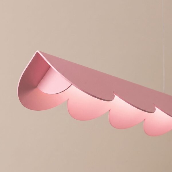 LED Pendelleuchte Pink Aluminium 3000K 16W 131 cm lang