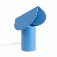LED Tischleuchte schwenkbar Azurblau Alu 3000K H:15 cm